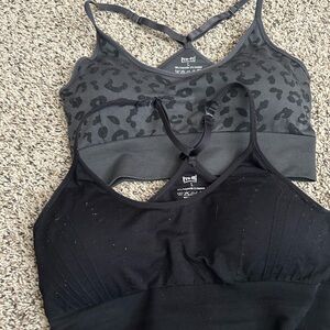 Women's Black and Gray Sports Bras